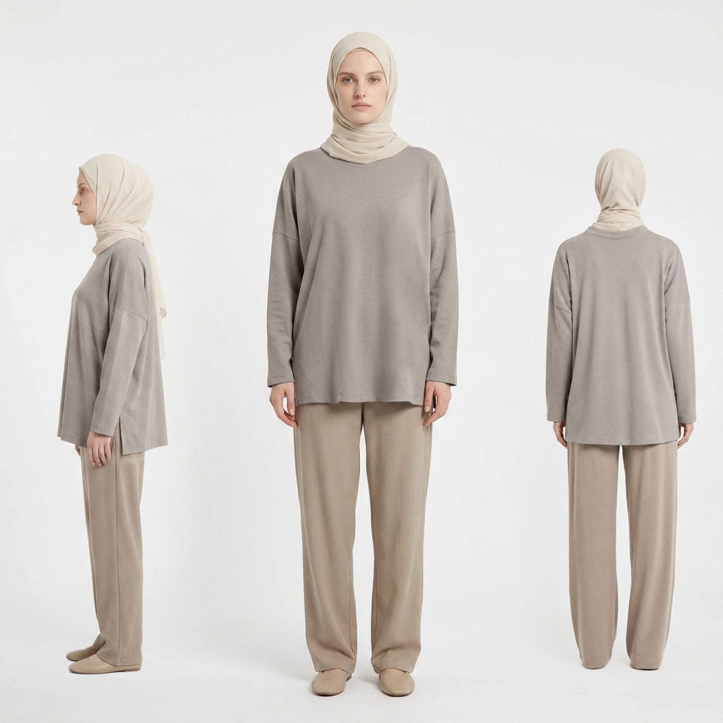 PIERRE CARDIN LADIES LONG SLEEVE ROUNDNECKTEE [RELAXED FIT] PC0097