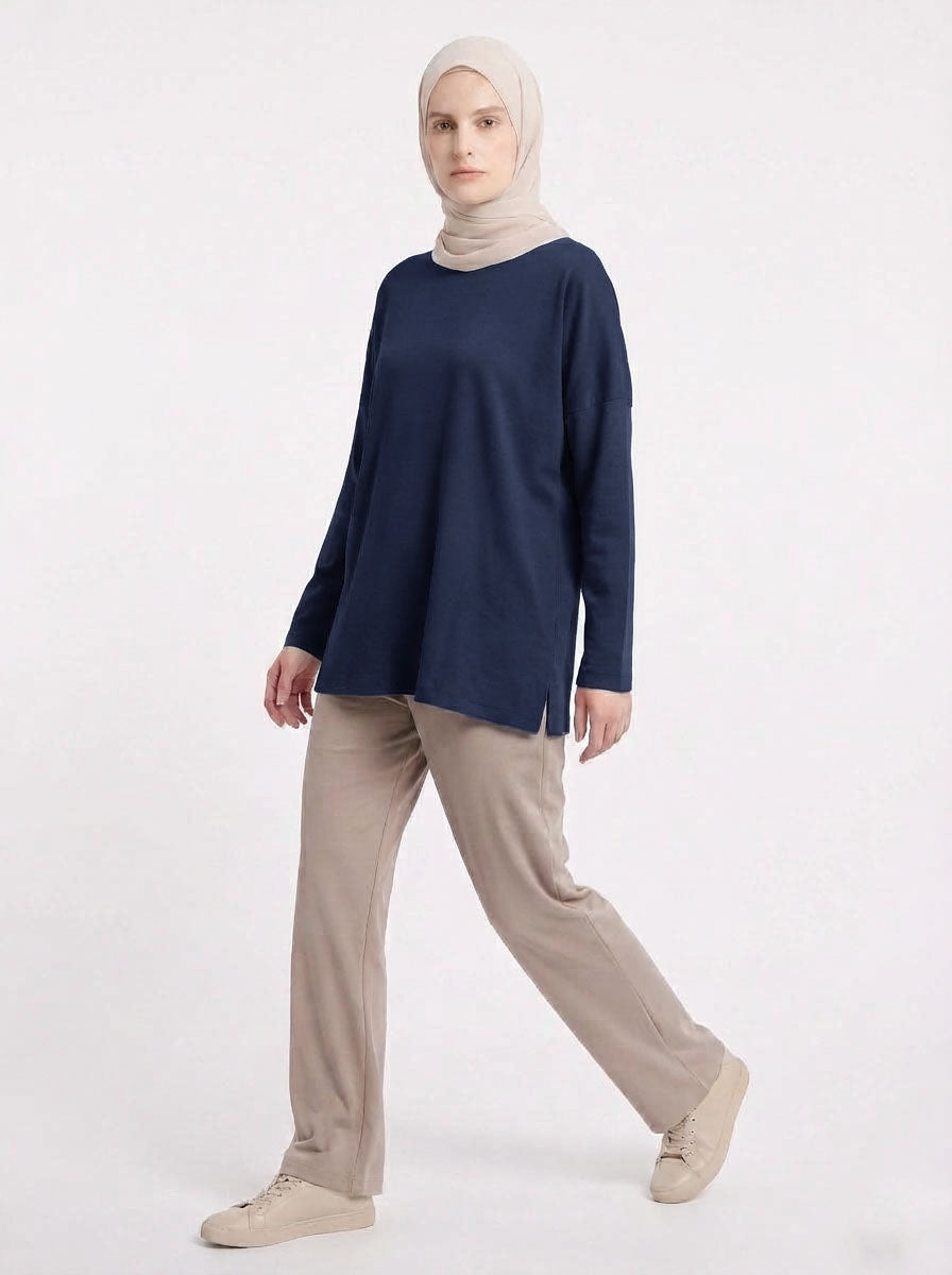 PIERRE CARDIN LADIES LONG SLEEVE ROUNDNECKTEE [RELAXED FIT] PC0097