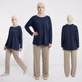 PIERRE CARDIN LADIES LONG SLEEVE ROUNDNECKTEE [RELAXED FIT] PC0097