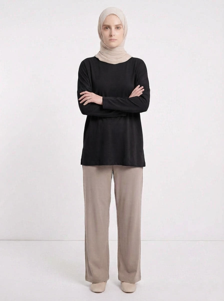 PIERRE CARDIN LADIES LONG SLEEVE ROUNDNECKTEE [RELAXED FIT] PC0097