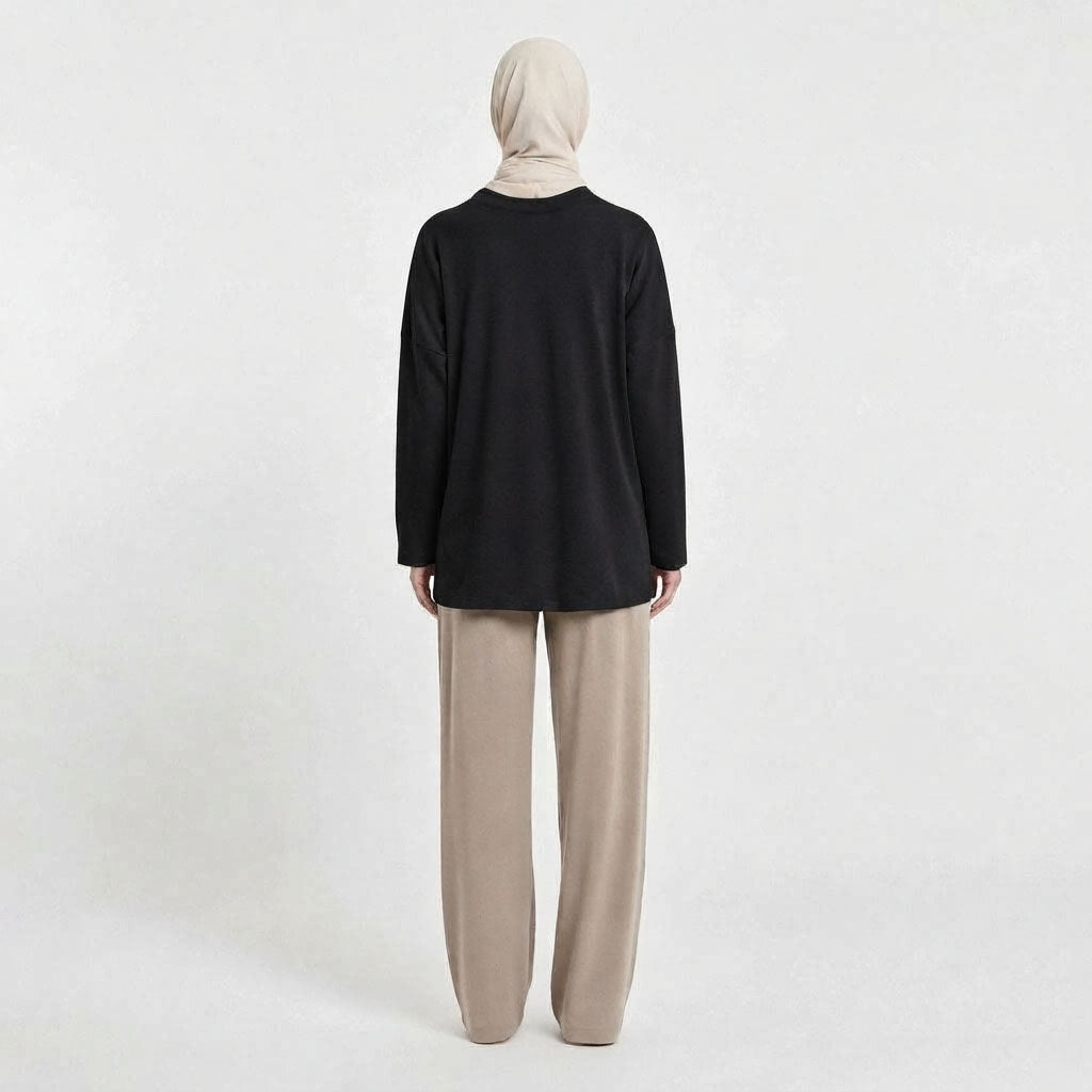 PIERRE CARDIN LADIES LONG SLEEVE ROUNDNECKTEE [RELAXED FIT] PC0097