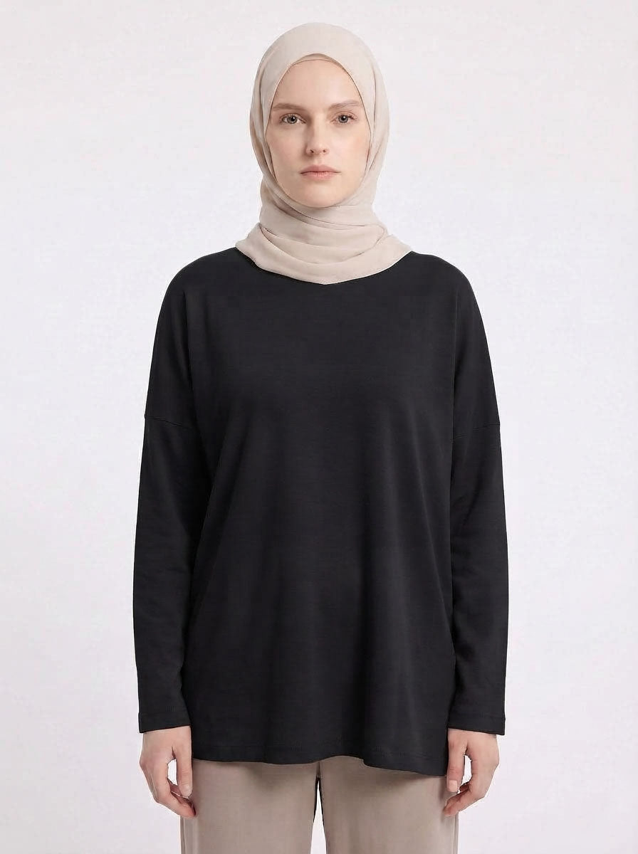 PIERRE CARDIN LADIES LONG SLEEVE ROUNDNECKTEE [RELAXED FIT] PC0097