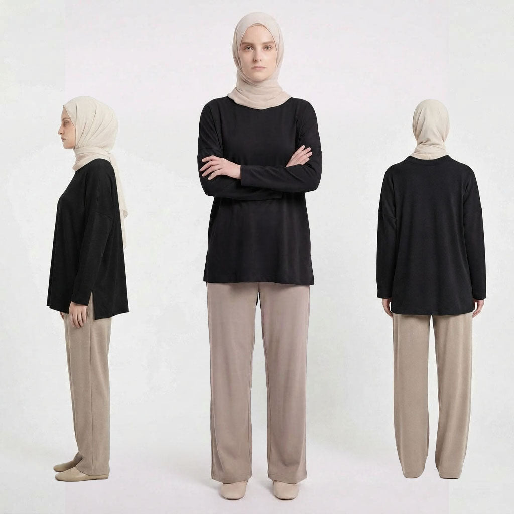 PIERRE CARDIN LADIES LONG SLEEVE ROUNDNECKTEE [RELAXED FIT] PC0097