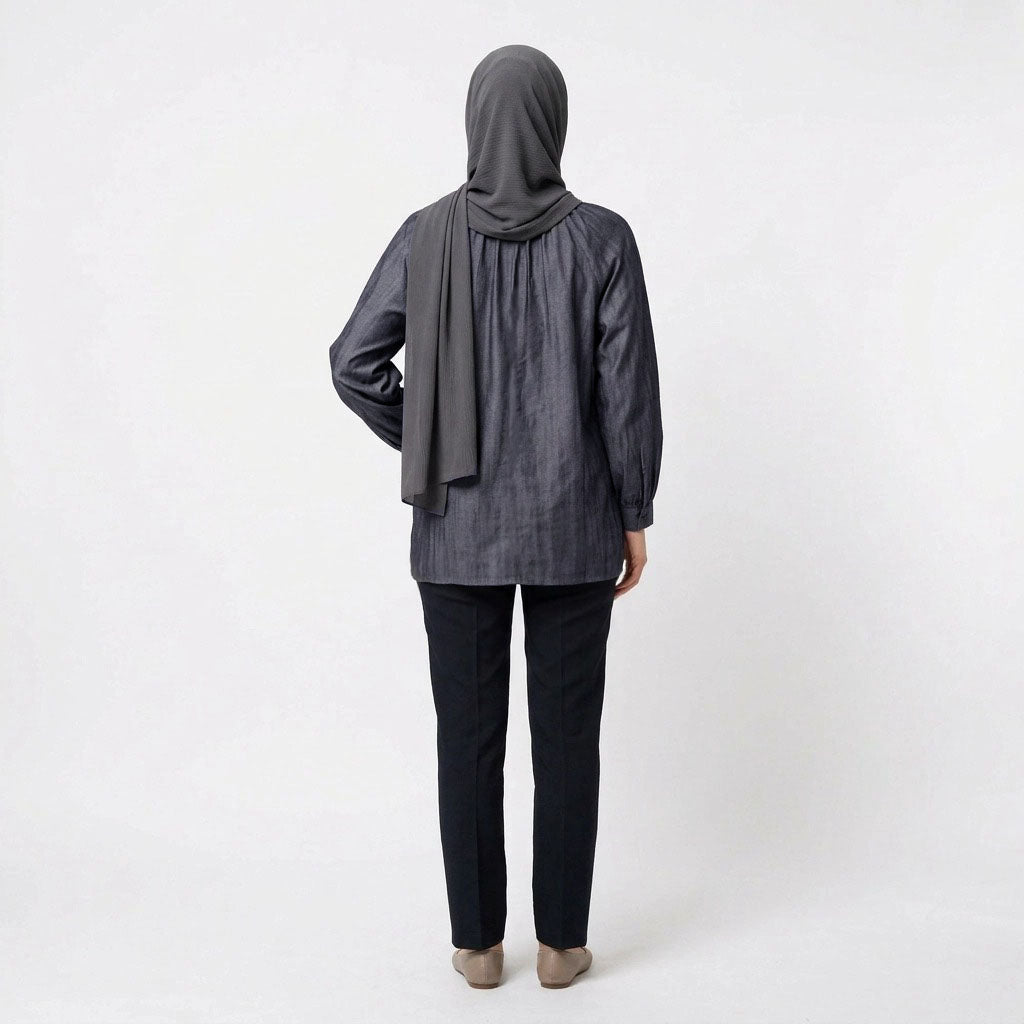 PIERRE CARDIN LADIES LONG SLEEVE BLOUSE [RELAXED FIT] PC0185