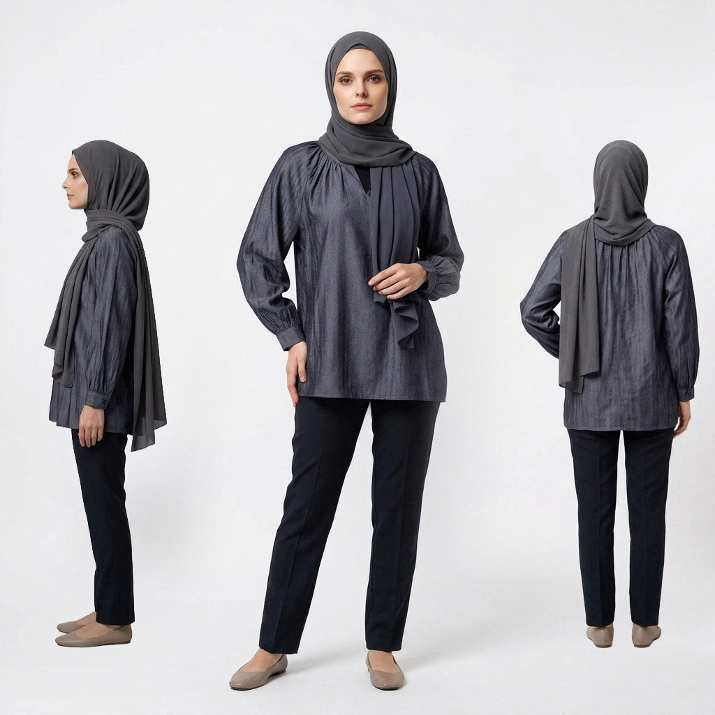 PIERRE CARDIN LADIES LONG SLEEVE BLOUSE [RELAXED FIT] PC0185