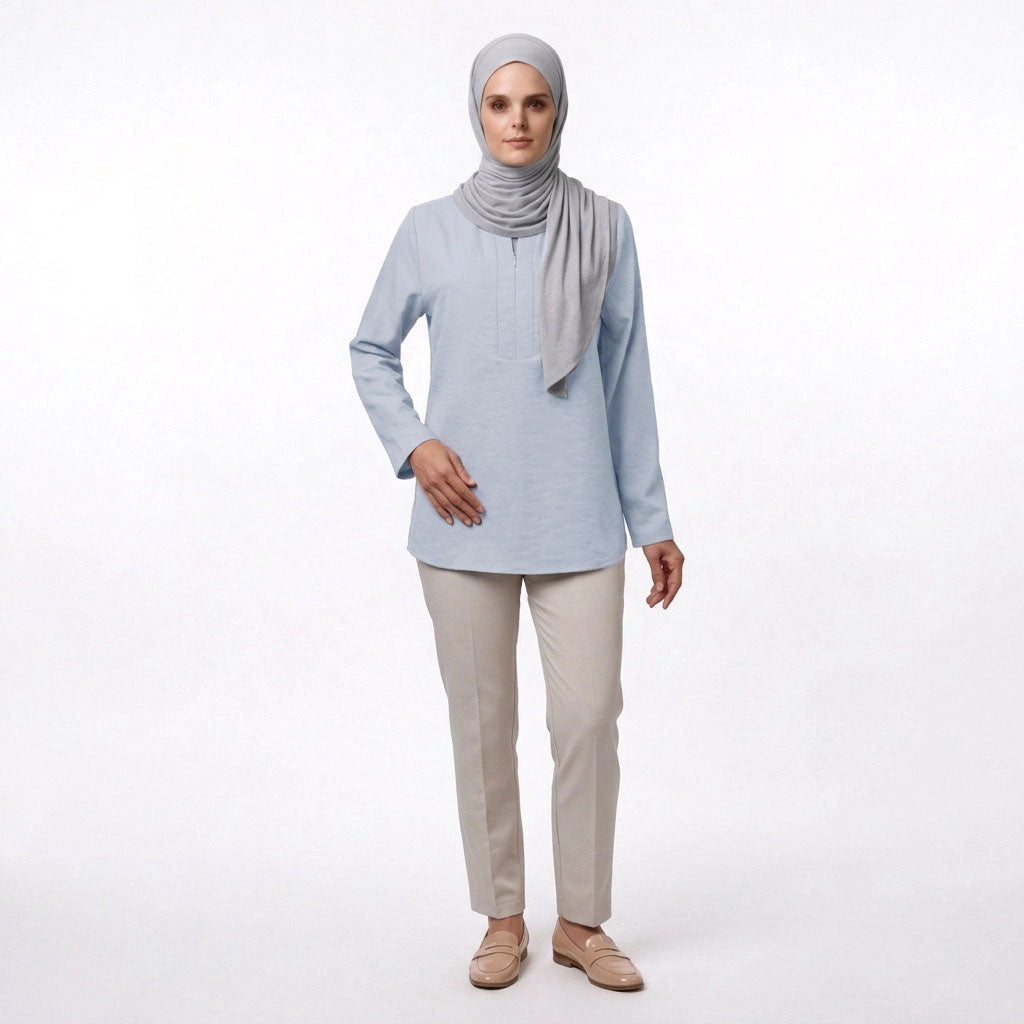 PIERRE CARDIN LADIES LONG SLEEVE BLOUSE [RELAXED FIT] PC0189