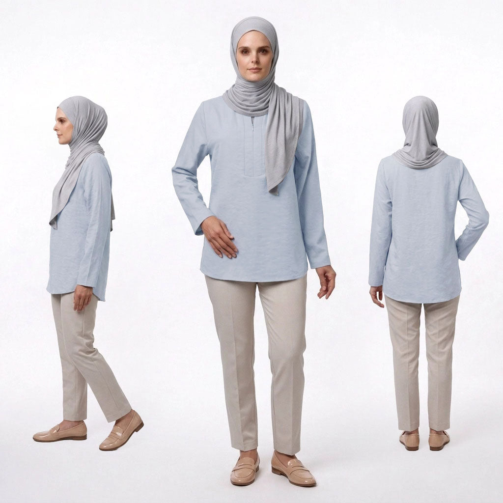 PIERRE CARDIN LADIES LONG SLEEVE BLOUSE [RELAXED FIT] PC0189