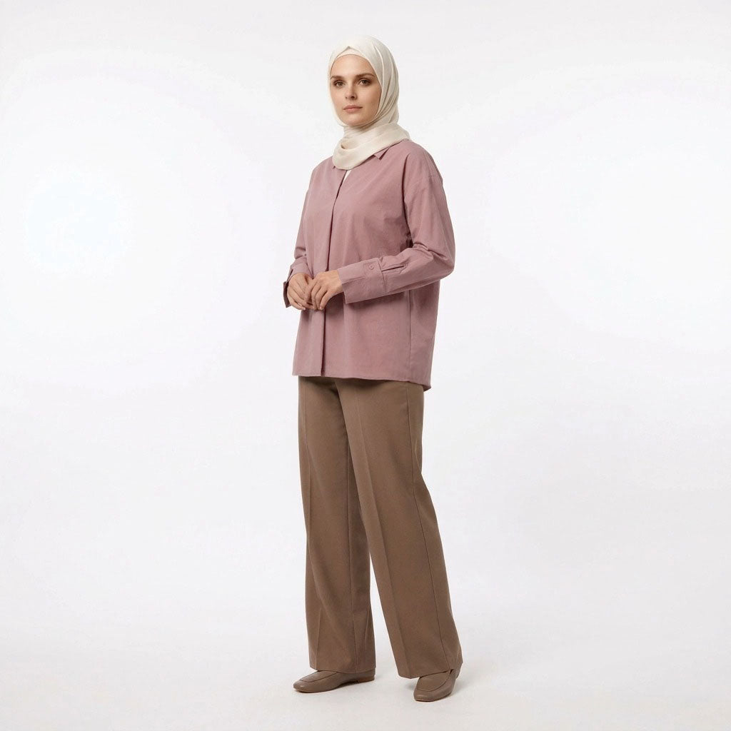 PIERRE CARDIN LADIES LONG SLEEVE BLOUSE [RELAXED FIT] PC0190
