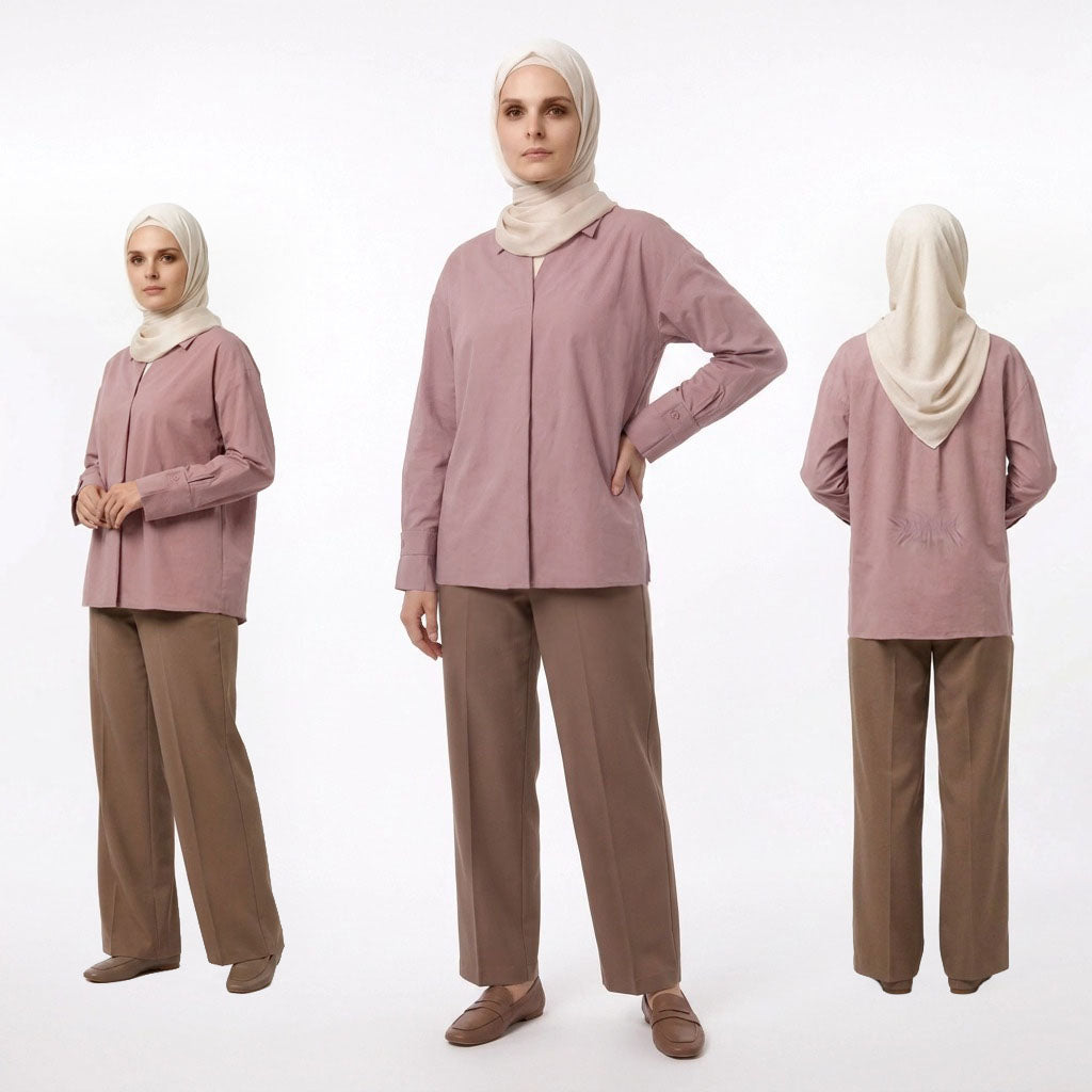 PIERRE CARDIN LADIES LONG SLEEVE BLOUSE [RELAXED FIT] PC0190
