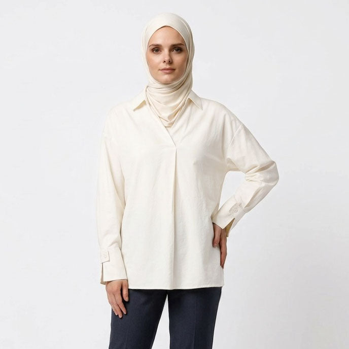 PIERRE CARDIN LADIES LONG SLEEVE BLOUSE [RELAXED FIT] PC0190