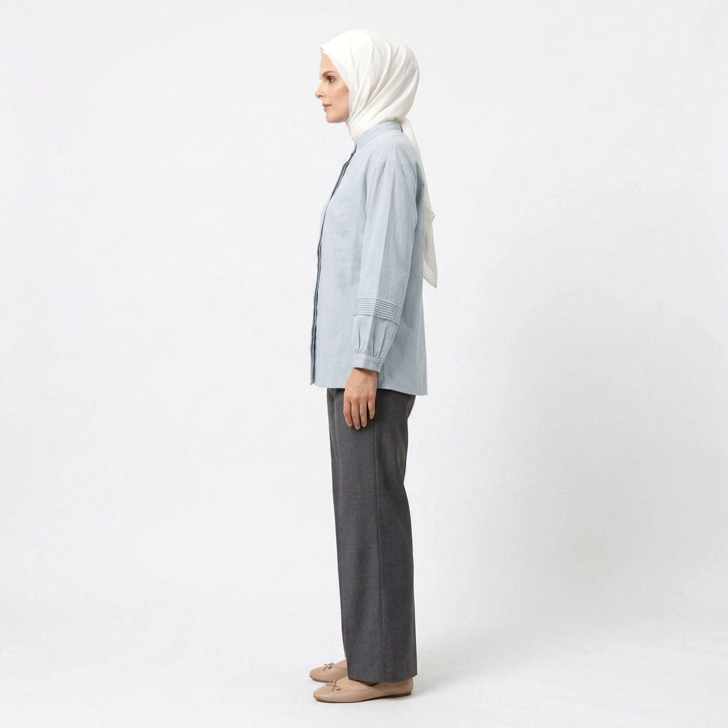 PIERRE CARDIN LADIES LONG SLEEVE BLOUSE [RELAXED FIT] PC0191