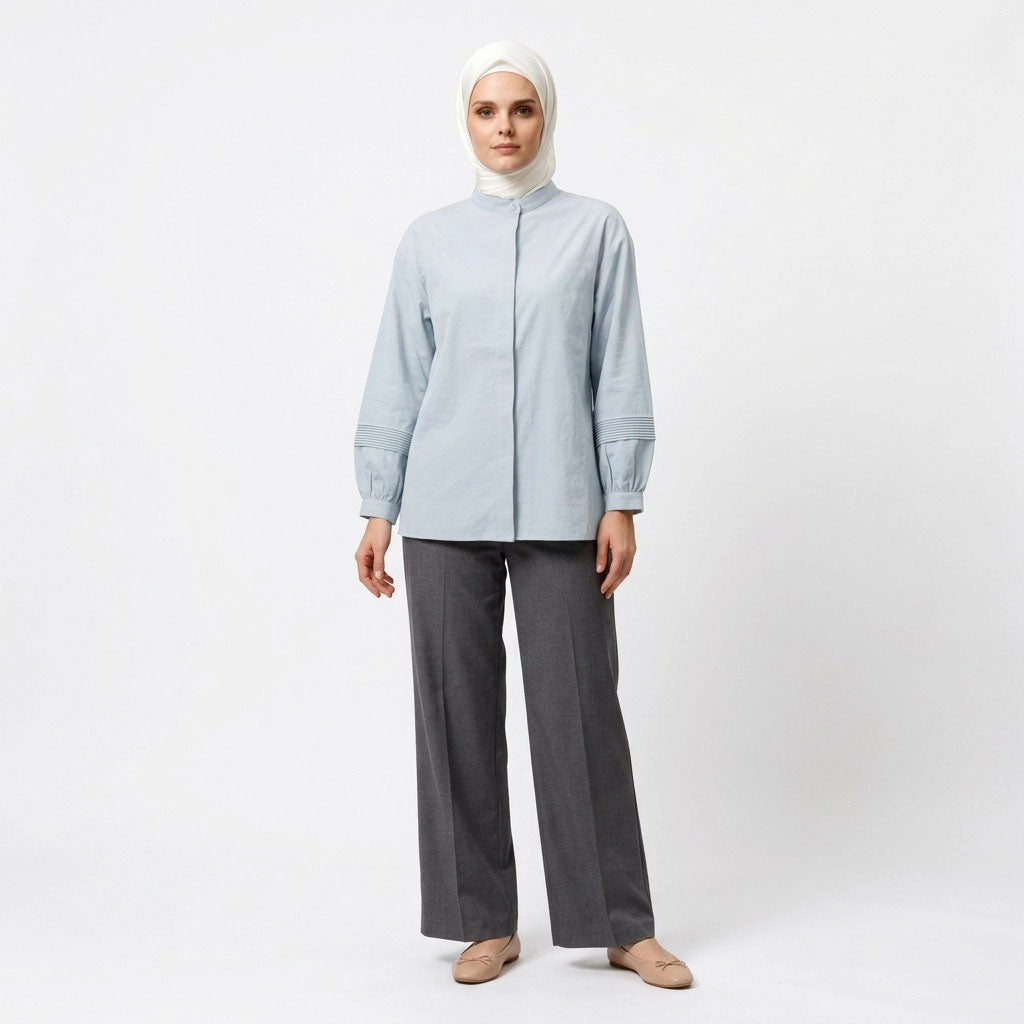 PIERRE CARDIN LADIES LONG SLEEVE BLOUSE [RELAXED FIT] PC0191