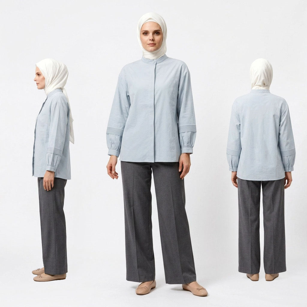 PIERRE CARDIN LADIES LONG SLEEVE BLOUSE [RELAXED FIT] PC0191