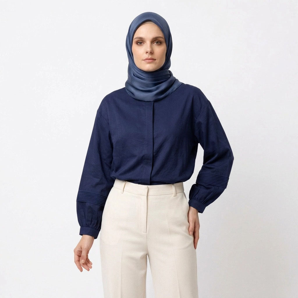 PIERRE CARDIN LADIES LONG SLEEVE BLOUSE [RELAXED FIT] PC0191
