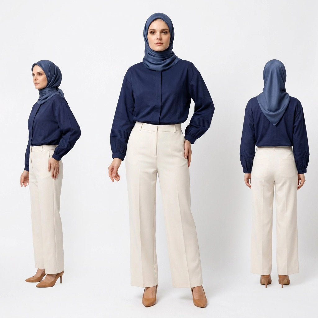 PIERRE CARDIN LADIES LONG SLEEVE BLOUSE [RELAXED FIT] PC0191