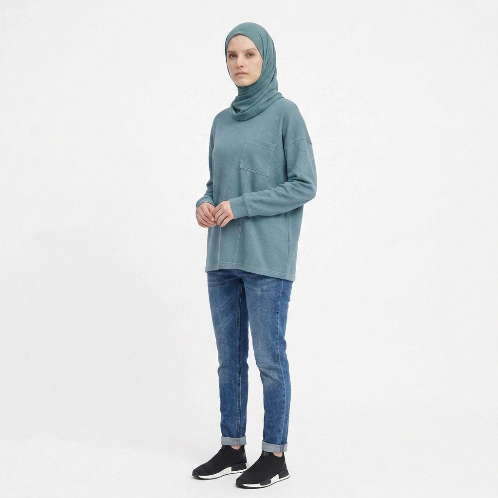 PIERRE CARDIN LADIES LONG SLEEVE ROUNDNECKTEE [RELAXED FIT] PC0096