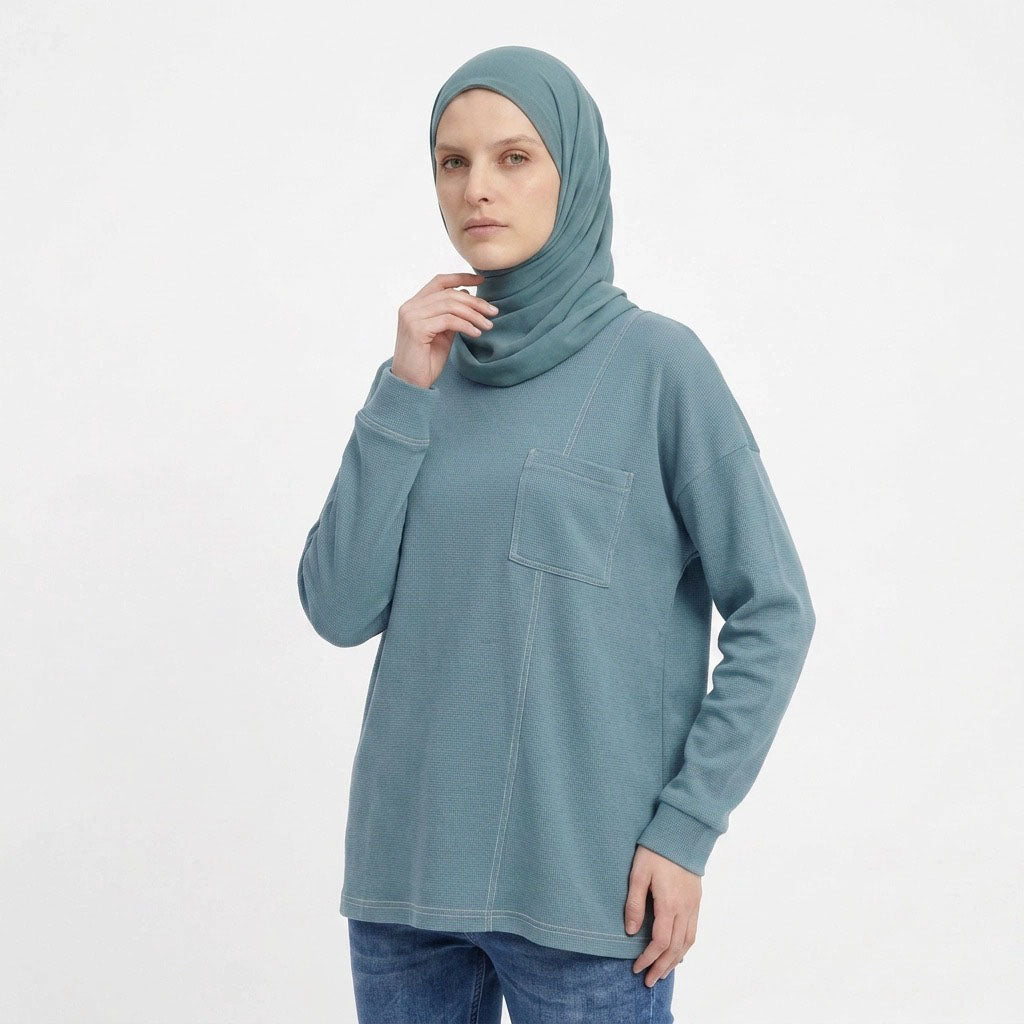 PIERRE CARDIN LADIES LONG SLEEVE ROUNDNECKTEE [RELAXED FIT] PC0096