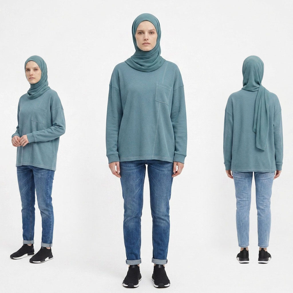 PIERRE CARDIN LADIES LONG SLEEVE ROUNDNECKTEE [RELAXED FIT] PC0096