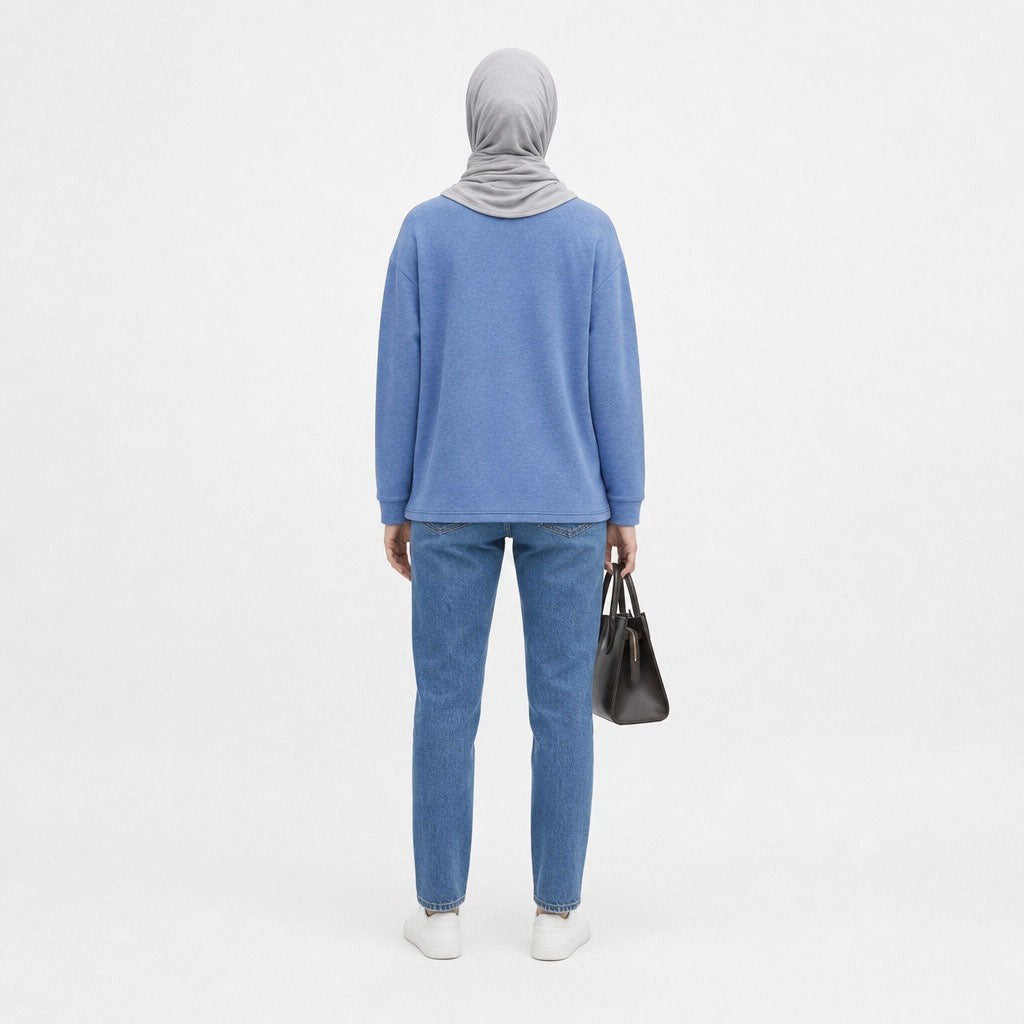 PIERRE CARDIN LADIES LONG SLEEVE ROUNDNECKTEE [RELAXED FIT] PC0096