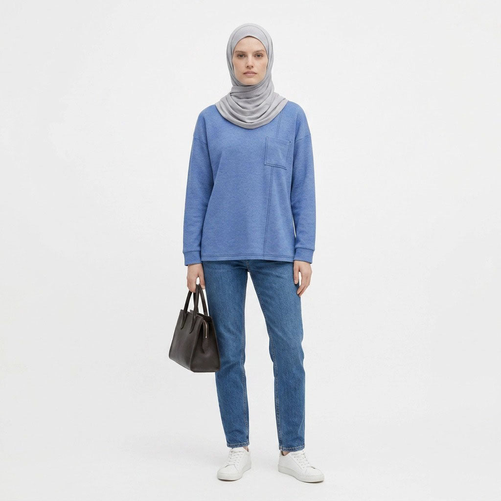 PIERRE CARDIN LADIES LONG SLEEVE ROUNDNECKTEE [RELAXED FIT] PC0096
