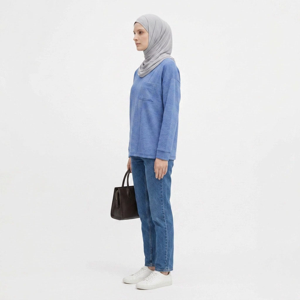 PIERRE CARDIN LADIES LONG SLEEVE ROUNDNECKTEE [RELAXED FIT] PC0096