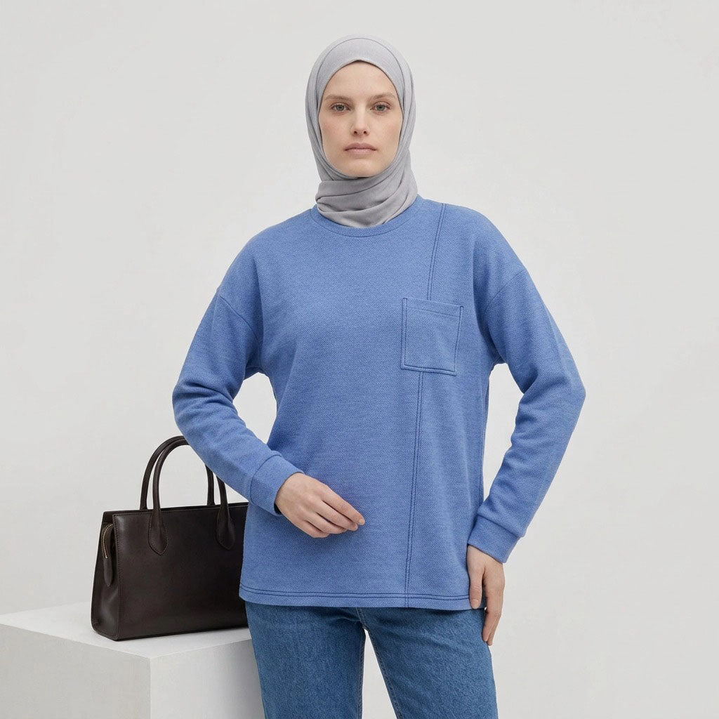 PIERRE CARDIN LADIES LONG SLEEVE ROUNDNECKTEE [RELAXED FIT] PC0096