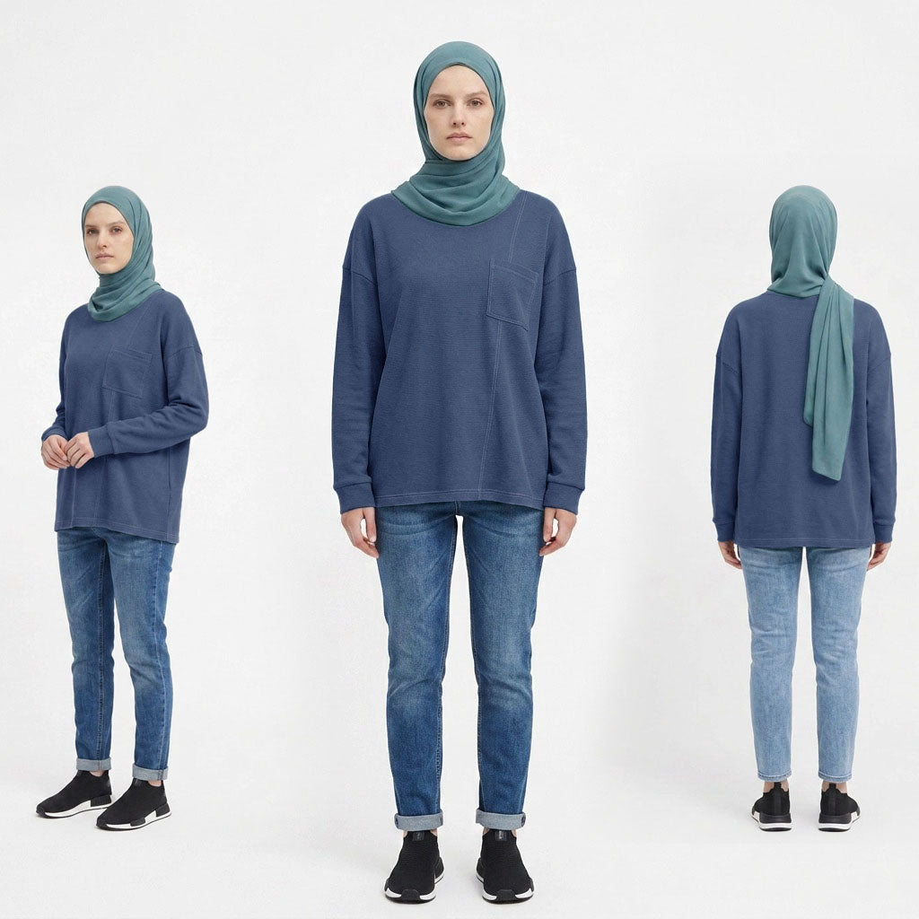 PIERRE CARDIN LADIES LONG SLEEVE ROUNDNECKTEE [RELAXED FIT] PC0096