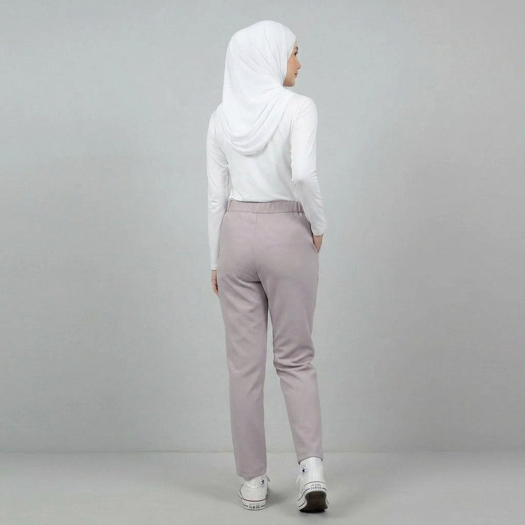 PIERRE CARDIN LADIES ELASTIC WAIST LONG PANTS [SLIM STRAIGHT] PC0087