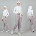 PIERRE CARDIN LADIES ELASTIC WAIST LONG PANTS [SLIM STRAIGHT] PC0087