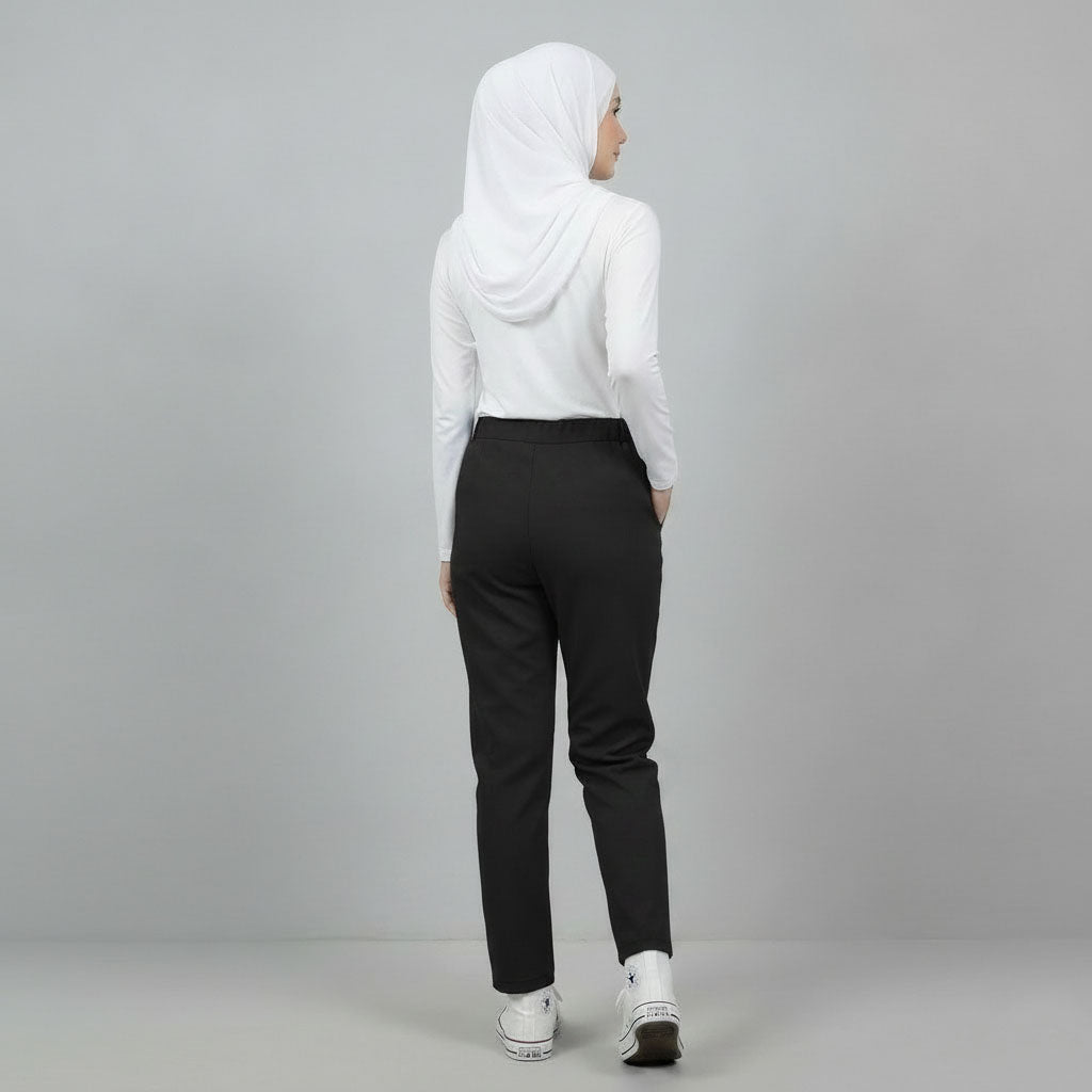 PIERRE CARDIN LADIES ELASTIC WAIST LONG PANTS [SLIM STRAIGHT] PC0087