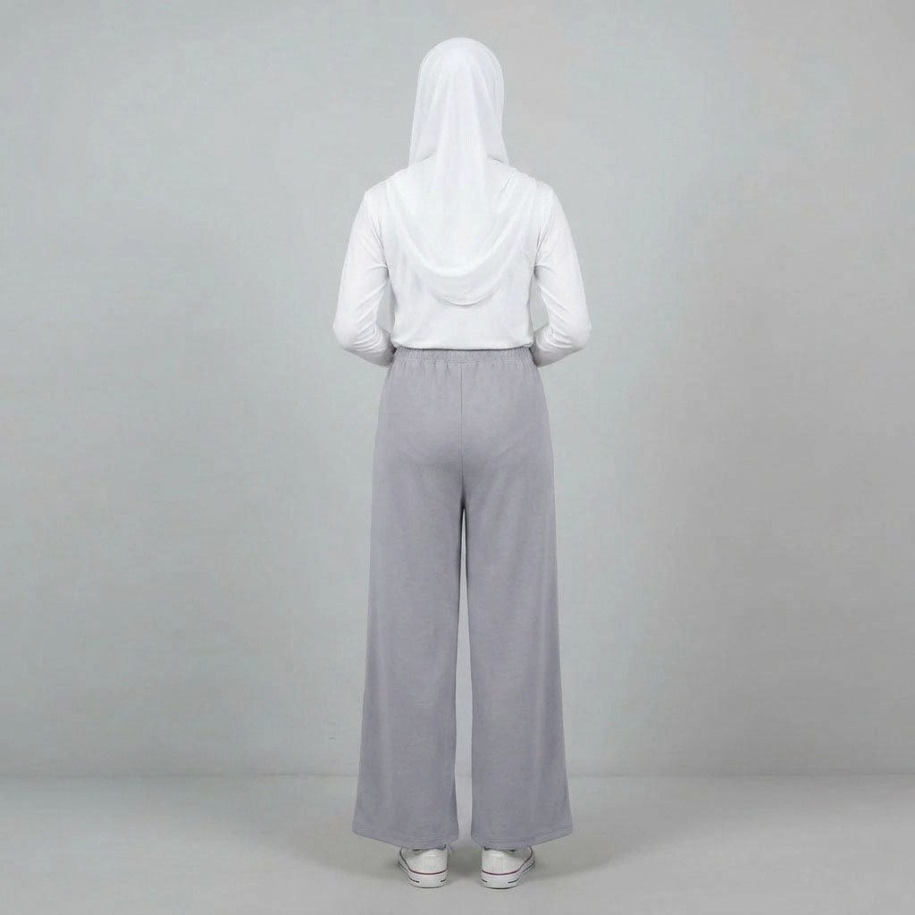 PIERRE CARDIN LADIES ELASTIC WAIST LONG PANTS [WIDE STRAIGHT] PC0089