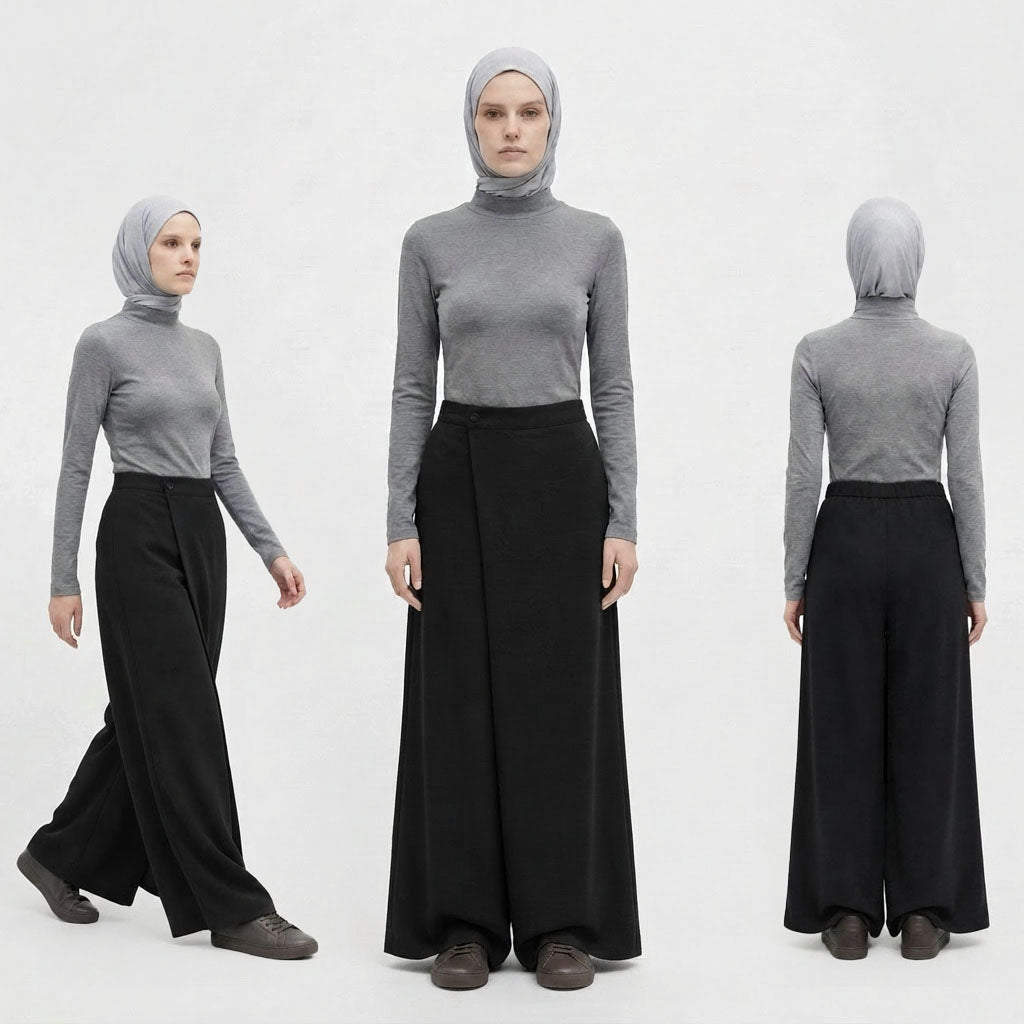 PIERRE CARDIN LADIES LONG PANTS [WIDE STRAIGHT] PC0109