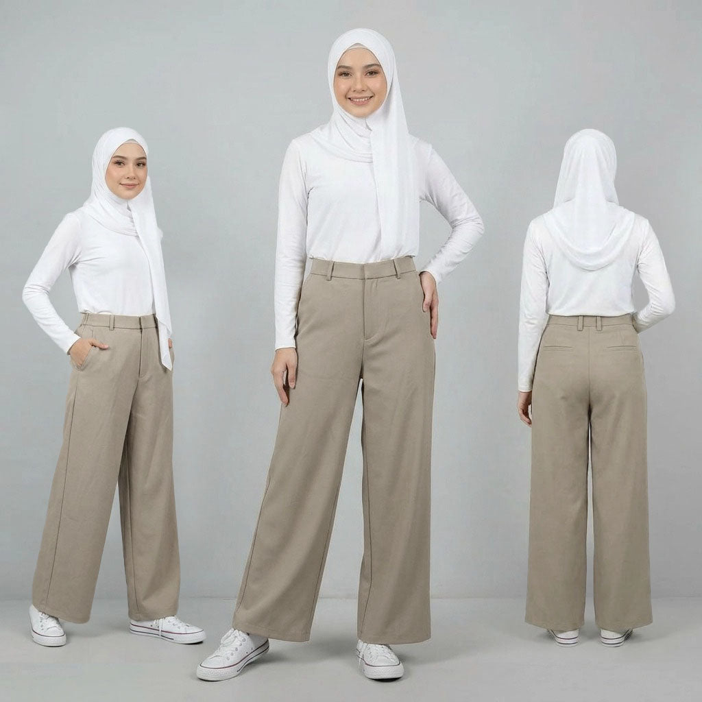 PIERRE CARDIN LADIES LONG PANTS [WIDE STRAIGHT] PC0071