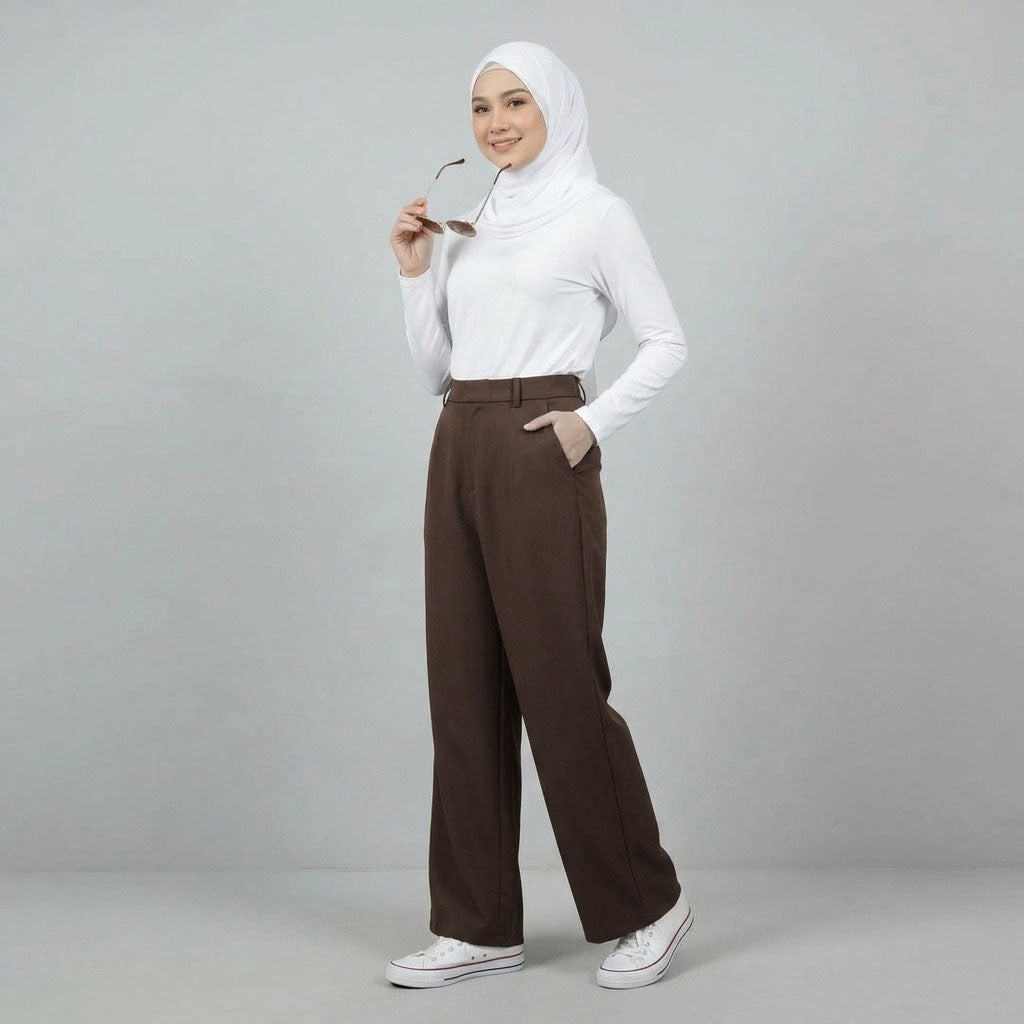 PIERRE CARDIN LADIES LONG PANTS [WIDE STRAIGHT] PC0071