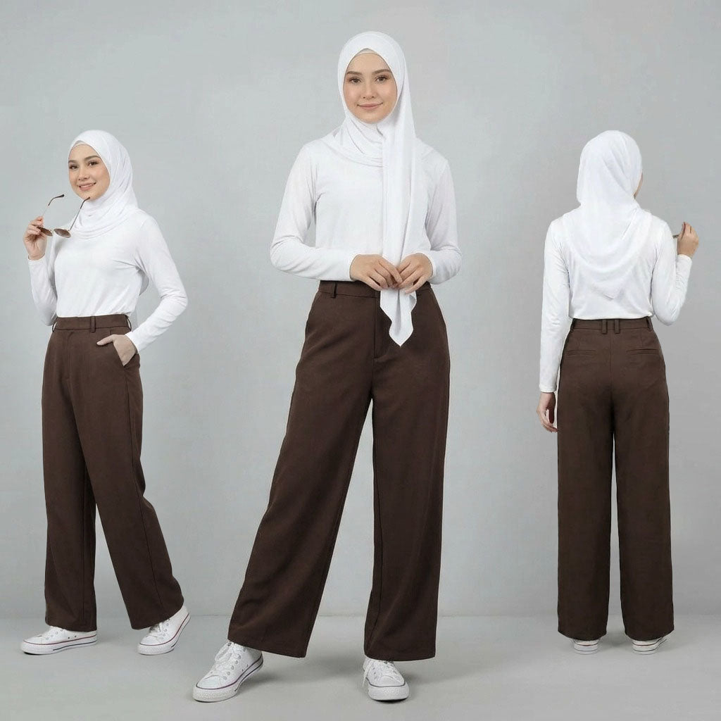 PIERRE CARDIN LADIES LONG PANTS [WIDE STRAIGHT] PC0071